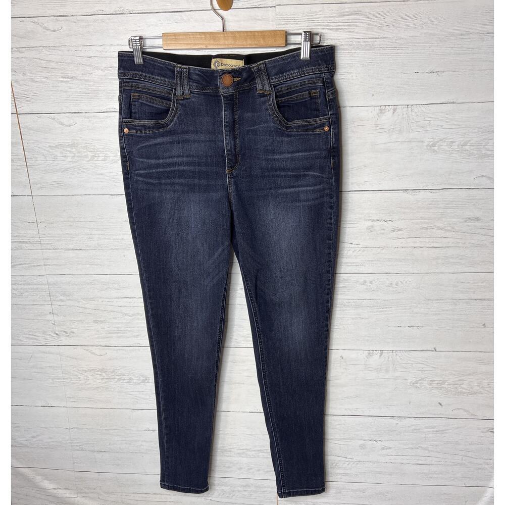 Democracy Jeans Womens Size 12 Skyrise Ankle Skimmer Ab Technology Dark Wash - Picture 3 of 16